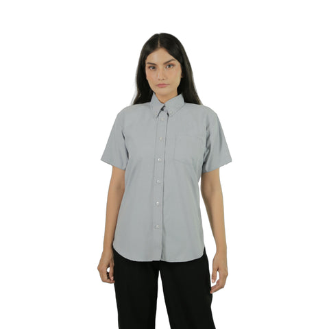 Blusa Dama, Gris Mate, Manga Corta