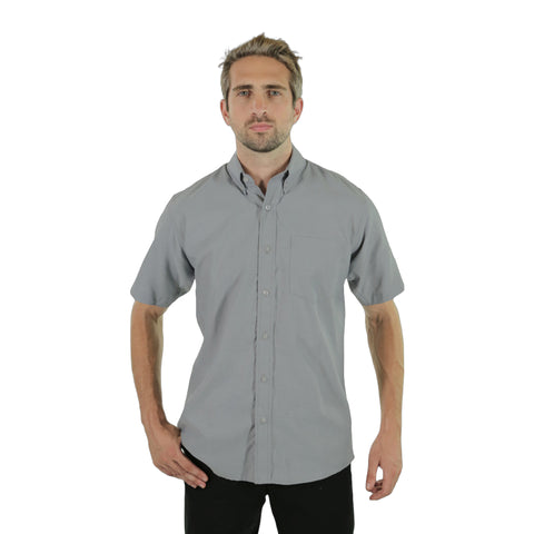 Camisa Caballero, Gris Mate, Manga Corta