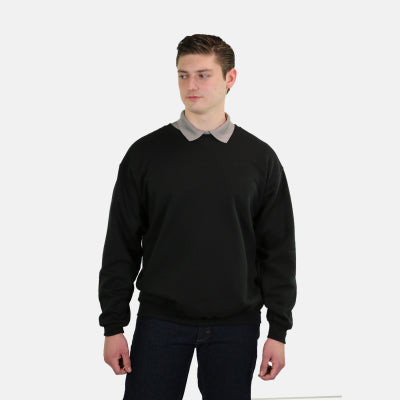 Sudadera Unisex Negra Cuello Redondo
