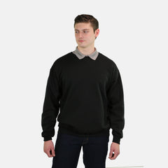 Sudadera Unisex Negra Cuello Redondo