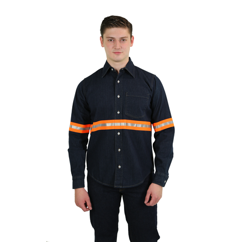 Camisa de Mezclilla con Reflejante 3013
