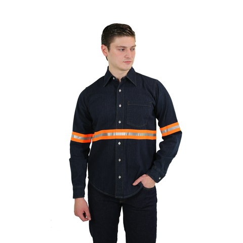 Camisa de Mezclilla con Reflejante 3013