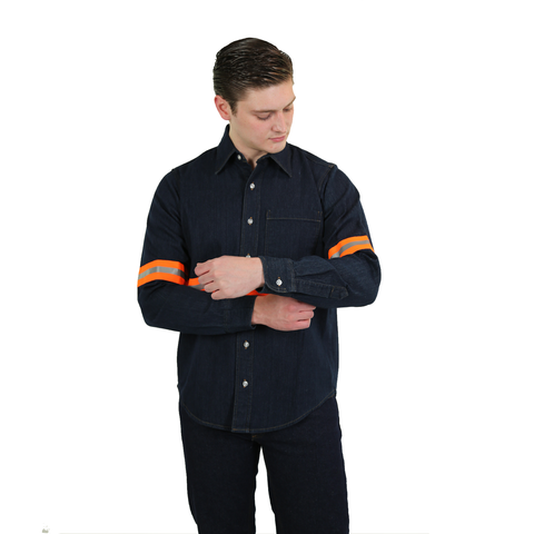 Camisa de Mezclilla con Reflejante 3013